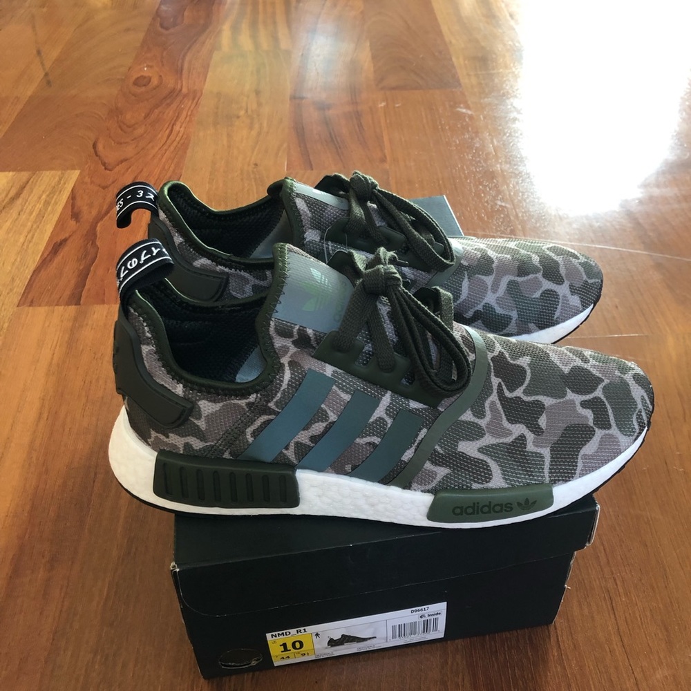 NMD _R1 adidas camo army print men’s size 10 - Picture 2 of 8